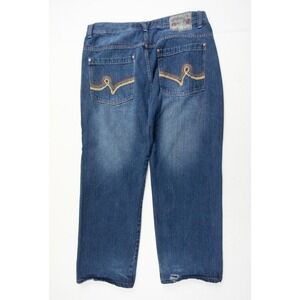 Vintage 5ive Jungle Jeans Mens 40x30 Blue Denim Pants Baggy Y2K Wide Leg Adult
